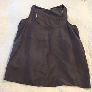 J.Crew Gray 100% Silk Top